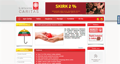 Desktop Screenshot of caritas.lt