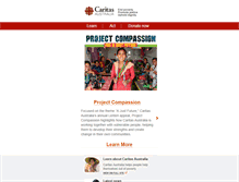 Tablet Screenshot of caritas.org.au